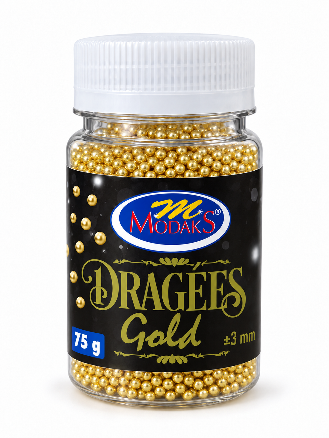 Gold Dragées 75 g Small (3 mm)
